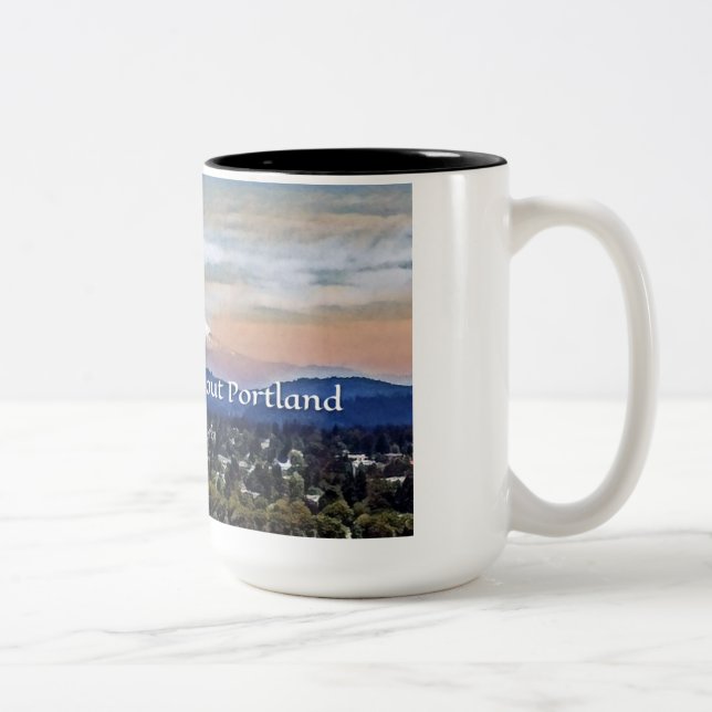 Caneca De Café Em Dois Tons Celebrate Portland, Oregon (Direita)