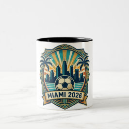 Caneca De Café Em Dois Tons Celebre Miami como um orgulhoso Anfitrião da Copa