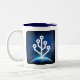 Caneca De Café Em Dois Tons Célula para Singularidade Mug