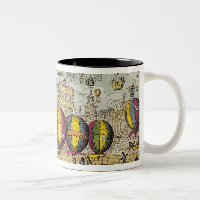 Caneca De Café Em Dois Tons Cena as perspectivas elevadas na farsa ' (Direita)