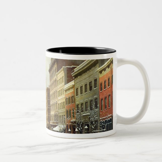 Caneca De Café Em Dois Tons Cena da rua em New York (Direita)