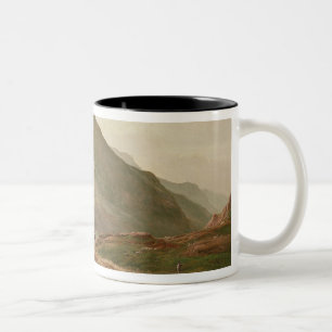Caneca De Café Em Dois Tons Cena das montanhas