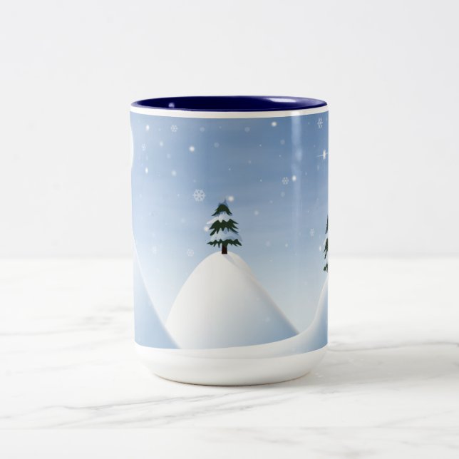 Caneca De Café Em Dois Tons  Cena de inverno (Centro)
