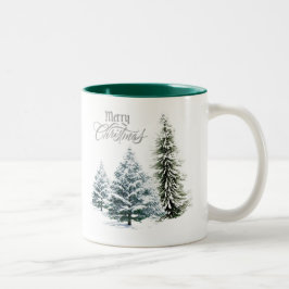 Caneca De Café Em Dois Tons Cena de inverno de Natal feliz Mug de café de dois