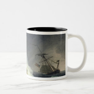 Caneca De Café Em Dois Tons Cena litoral em uma tempestade, 1782