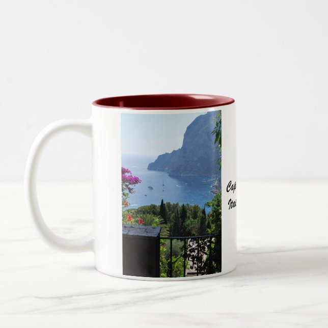 Caneca De Café Em Dois Tons Cenário de Capri (Esquerda)