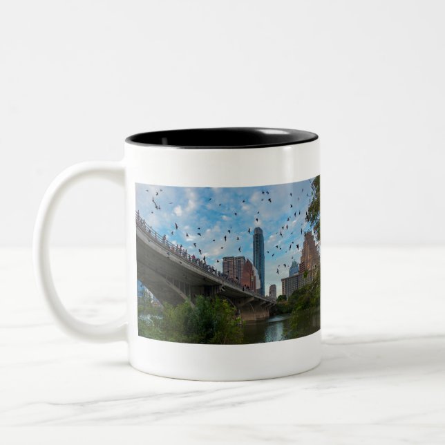 Caneca De Café Em Dois Tons Centro Austin BATS (Esquerda)