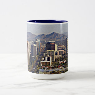 Caneca De Café Em Dois Tons Centro View of Phoenix, Arizona