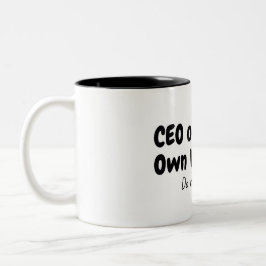 Caneca De Café Em Dois Tons CEO Mug, sentimentos introvertidos.