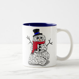 Caneca De Café Em Dois Tons Cérebro da Neve