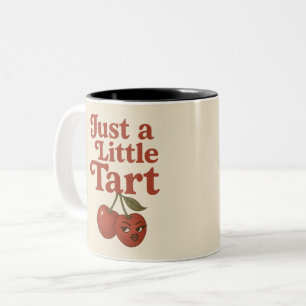 Caneca De Café Em Dois Tons Cereja Atrevida Só um Pouco Ácido Vermelho Retro