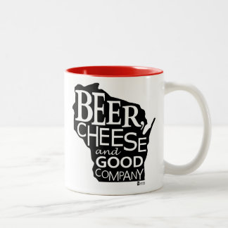 Caneca De Café Em Dois Tons Cerveja Queijo & Bom Empresa Du doido Design WI