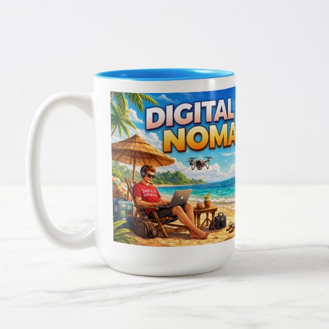 Caneca De Café Em Dois Tons Cervejaria Digital Nômade (Esquerda)
