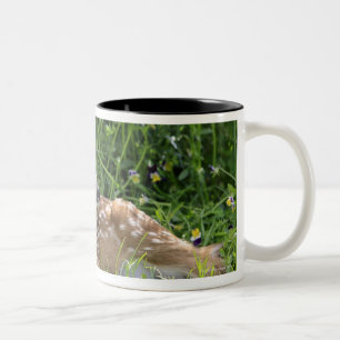 Caneca De Café Em Dois Tons cervos Branco-atados (virginianus do Odocoileus)