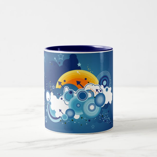 Caneca De Café Em Dois Tons Céu Azul (Centro)