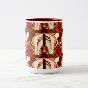 Caneca De Café Em Dois Tons Céu de chocolate