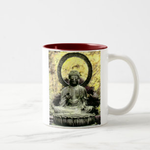 Caneca De Café Em Dois Tons Céu do fogo de Buddha, Golden Gate Park.