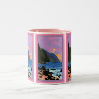 Caneca De Café Em Dois Tons Céu Magenta-Enchido por do sol da Caneca-NaPali