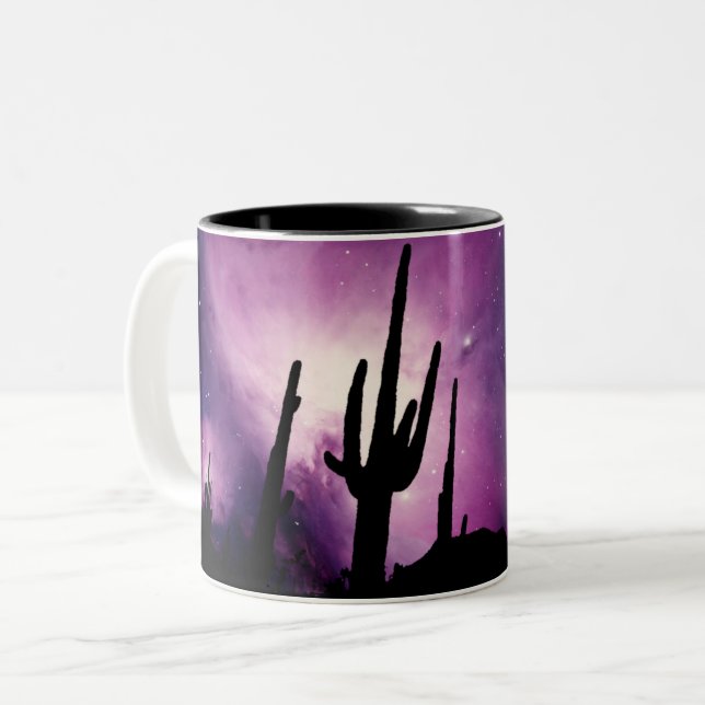CANECA DE CAFÉ EM DOIS TONS CÉU NOTURNO ESTARIA LUZES DE DESERTO (Frente Esquerda)