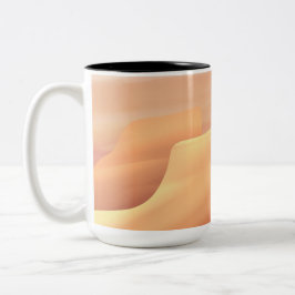 Caneca De Café Em Dois Tons Céu Pintado e Vibes do Deserto