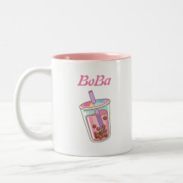 Caneca De Café Em Dois Tons chá de bobina Chá de bolha Café Mug