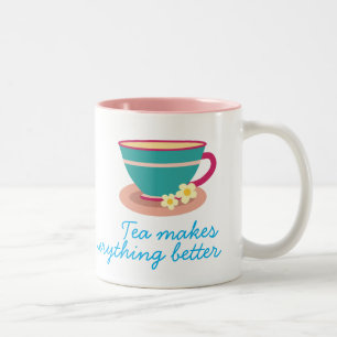 Caneca De Café Em Dois Tons Chá de camomila para amantes de chá