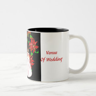 Caneca De Café Em Dois Tons Chá de casamento Vermelho I Natal/Dezembro