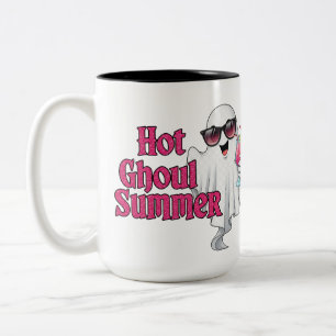 Caneca De Café Em Dois Tons Chá de Verão de Ghoul quente