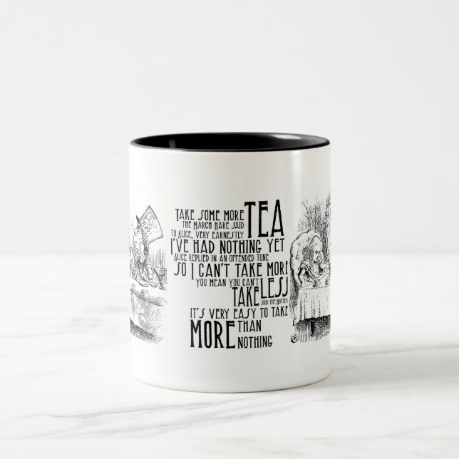 Caneca De Café Em Dois Tons "Chá louco " (Centro)
