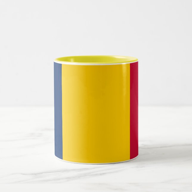 Caneca De Café Em Dois Tons Chad Flag (Centro)