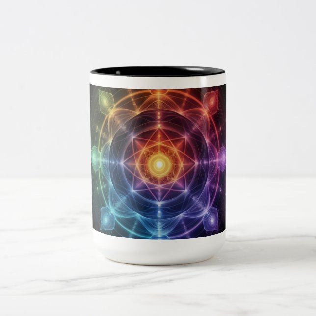 Caneca De Café Em Dois Tons Chakra Mug (Centro)