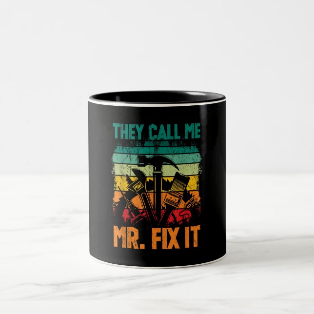 Caneca De Café Em Dois Tons Chamam-Me Sr. Fix. (Centro)