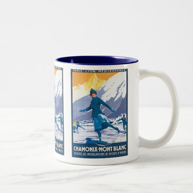 Caneca De Café Em Dois Tons Chamonix-Mont Blanc (Direita)