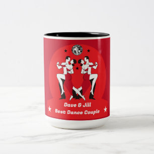 Caneca De Café Em Dois Tons Champiões dançantes de salão