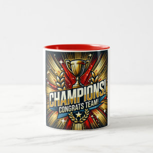 Caneca De Café Em Dois Tons Champions Team Mug   Comemoração da vitória despor