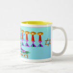 Caneca De Café Em Dois Tons Chanukah<br><div class="desc">Chanukah feliz</div>