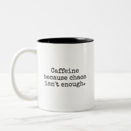 Caneca De Café Em Dois Tons Chaos Plus Coffee Funny Mug