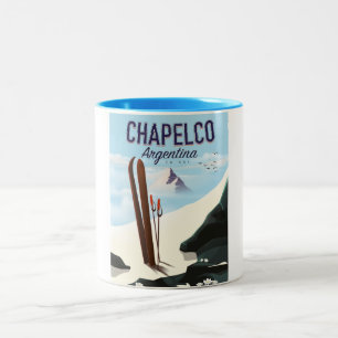 Caneca De Café Em Dois Tons Chapelco Argentina para esqui