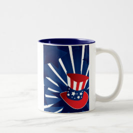 Caneca De Café Em Dois Tons Chapéu do tio Sam