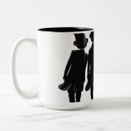 Caneca De Café Em Dois Tons Chapéus Superiores