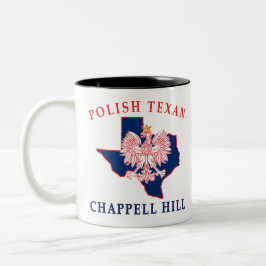 Caneca De Café Em Dois Tons Chappell Hill Polonês Texan