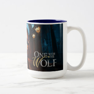 Caneca De Café Em Dois Tons Character art Mug para One com o Lobo