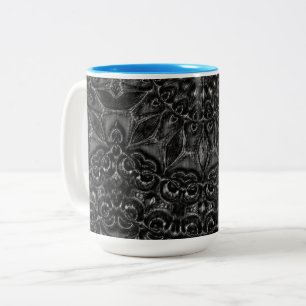 Caneca De Café Em Dois Tons Charcarvão Mandala