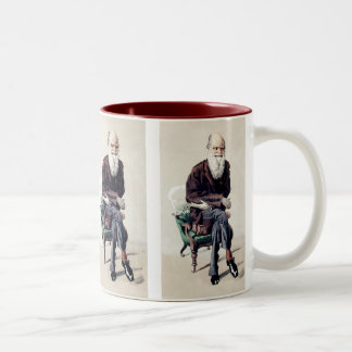 Caneca De Café Em Dois Tons Charles Darwin Vanity Fair Illustration