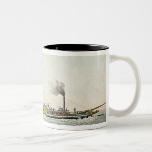 Caneca De Café Em Dois Tons Charles-Philippe, o primeiro barco a vapor
