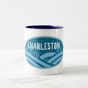 Caneca De Café Em Dois Tons Charleston West Virginia Ao Ar Livre