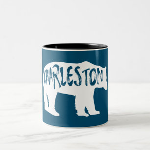 Caneca De Café Em Dois Tons Charleston West Virginia Bear