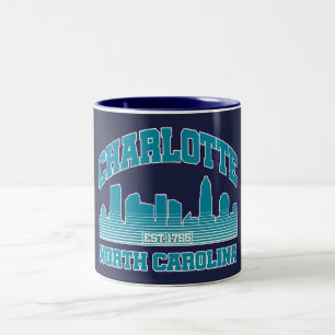 Caneca De Café Em Dois Tons Charlotte, Carolina do Norte