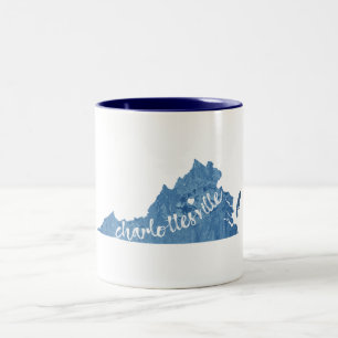 Caneca De Café Em Dois Tons Charlottesville Virginia Wood Plaque