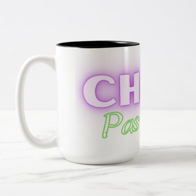Caneca De Café Em Dois Tons Chat pas d'allure! Expressão de gato em francês (Esquerda)